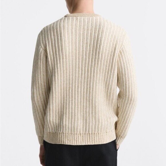 ZARA TEXTURED STRIPED SWEATER - Picture 2 of 6